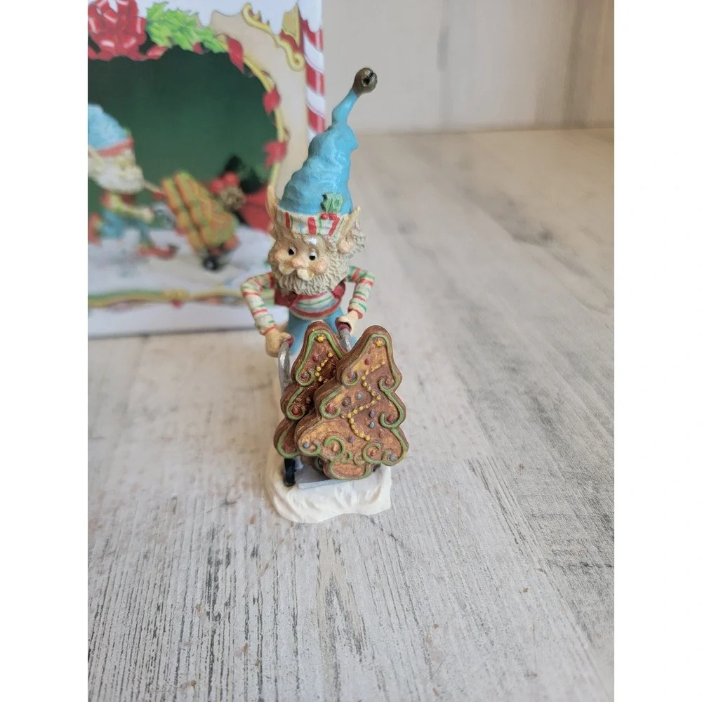 Enesco Fronsie elf cookie carter vintage North Pole accessory Village Santa's